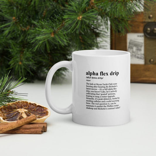 alpha flex drip /alfuh fehks drihp/ noun The lads at Bryan Yacht Club were buzzing after hearing Bo Bichette's latest moves – it's a full alpha flex drip, you know? Like, he's actively cultivating that 'goated' persona, hoping to snag a roster upgrade. Honestly, it's peak delusion, fueled by needing caffeine and a solid morning brew. The real question is, can he maintain it amidst the Phillies roster shakeup and Bichette's contract value?