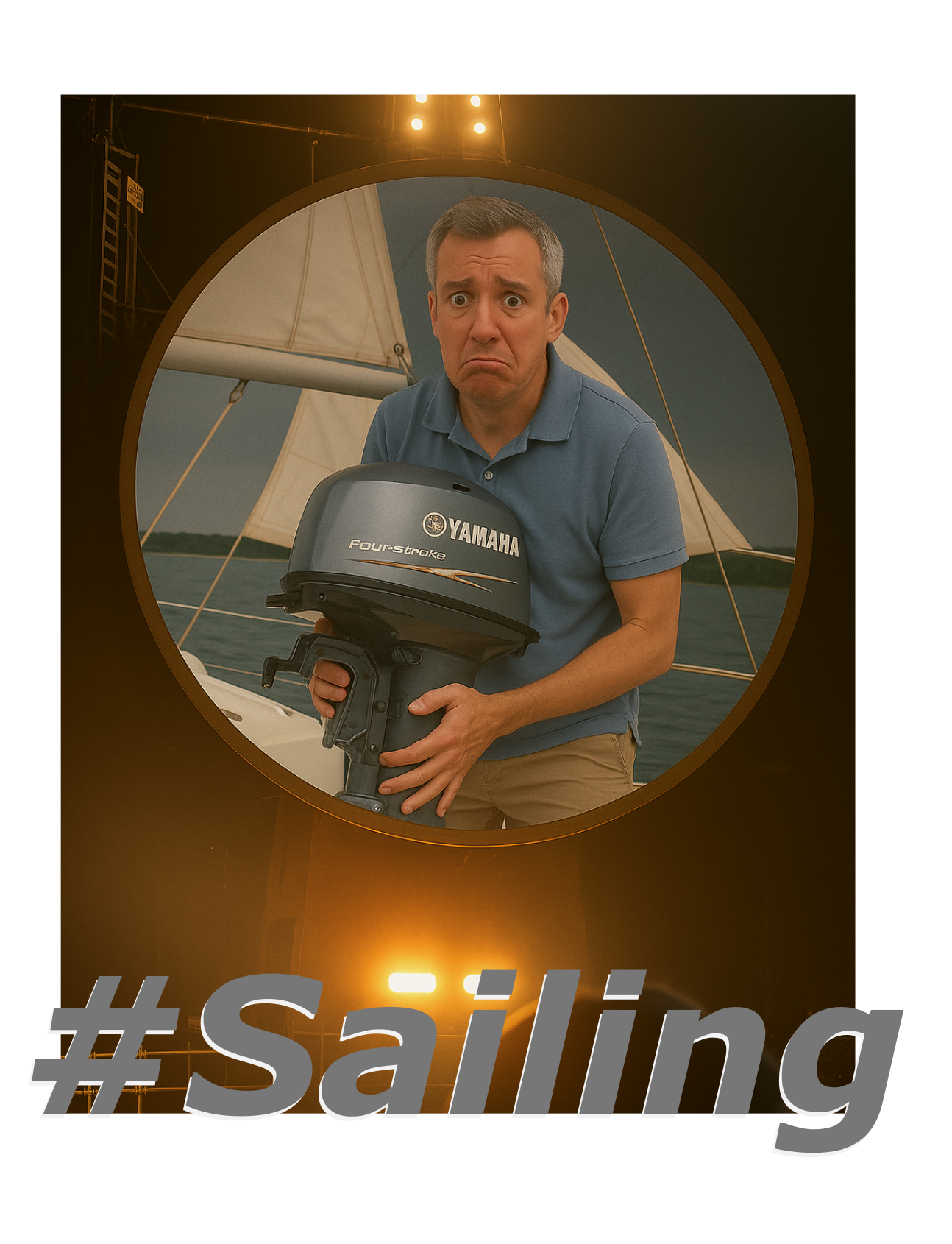 Sailing Meme T-Shirt – #Sailing Jumbotron Kiss Cam Viral Rumor Tee