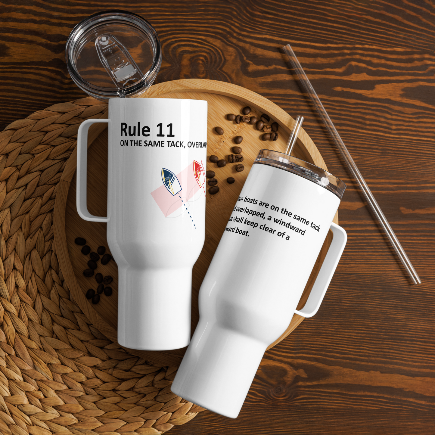 Rule 11 - On The Same Tack, Overlapped Custom Tumbler 40oz