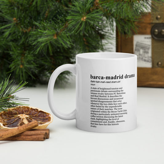 Ceramic coffee mugs - Barcelona vs Madrid Supercopa match