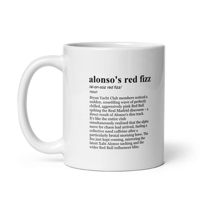 11 oz coffee mug with the BYC dictionary term alonso's red fizz — real madrid Xabi Alonso’s Real Madrid sacking: The full inside story, from Perez’s power to Vinicius Jr’s outburst Alonso out at Madrid, Arbeloa named new coach Jurgen Klopp to Real Madrid? Ex-Liverpool Manager Would Consider Leaving Red Bull