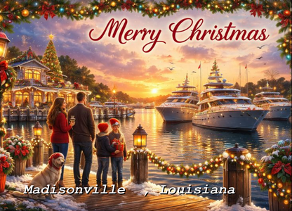 Madisonville, Louisiana Postcard | Celebrate Louisiana Charm - Bryan Yacht Club