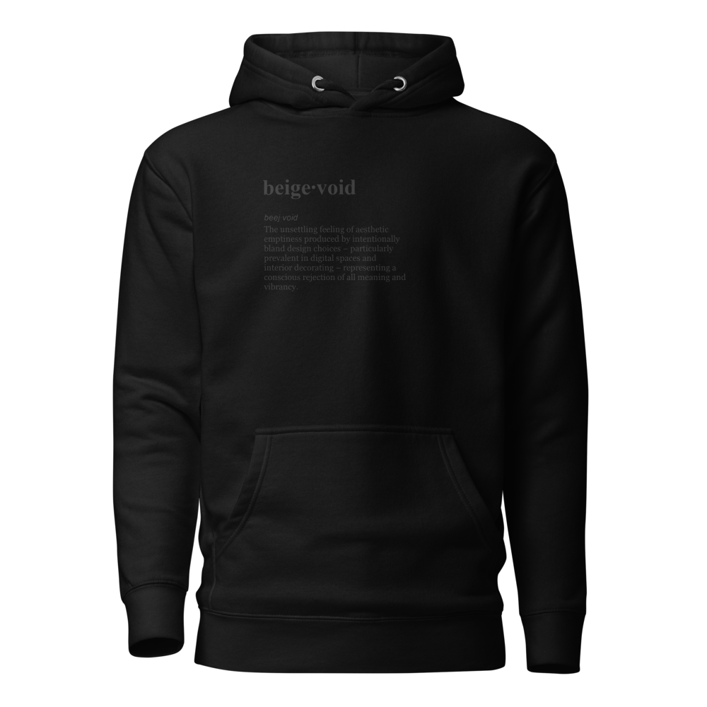 Navy blue oversized core hoodie – satire in fashion.