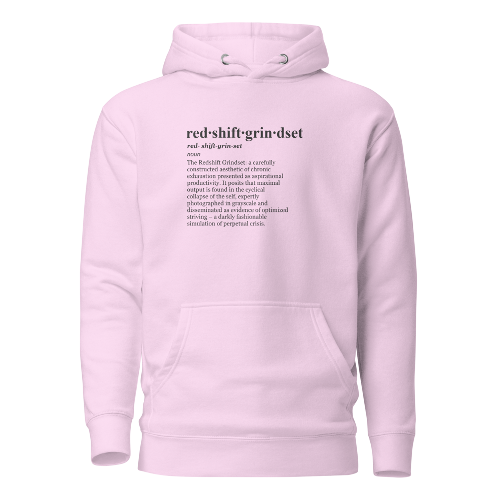 Grayscale hoodie - algorithmic entropy, burnout.
