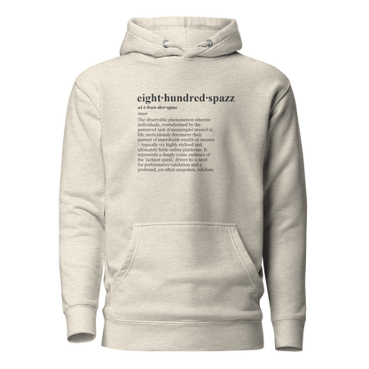 800 million vibe check hoodie, a performative cry for help.