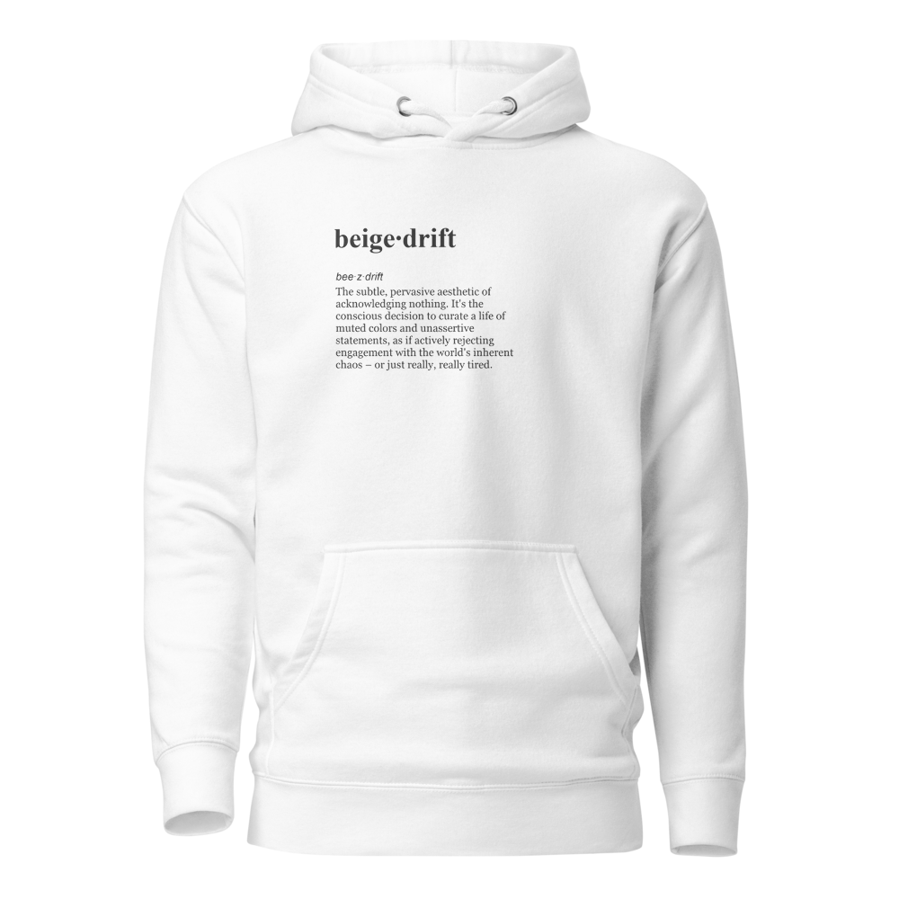 Black oversized hoodie, perfect for a postmodern design statement.