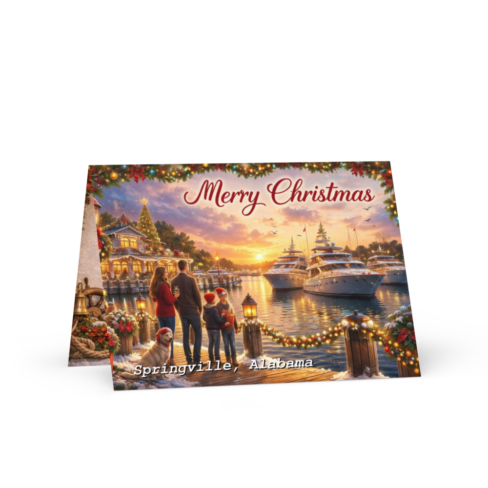 Beautiful, vibrant matte postcard for Springville, Alabama – perfect for sending a Springville, Alabama postcard.