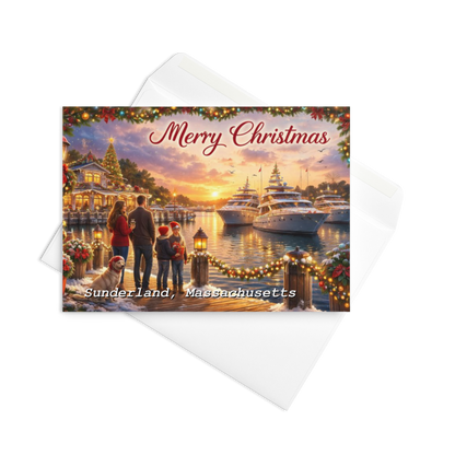 Classic white postcards and envelopes set – ideal for Sunderland, Massachusetts.