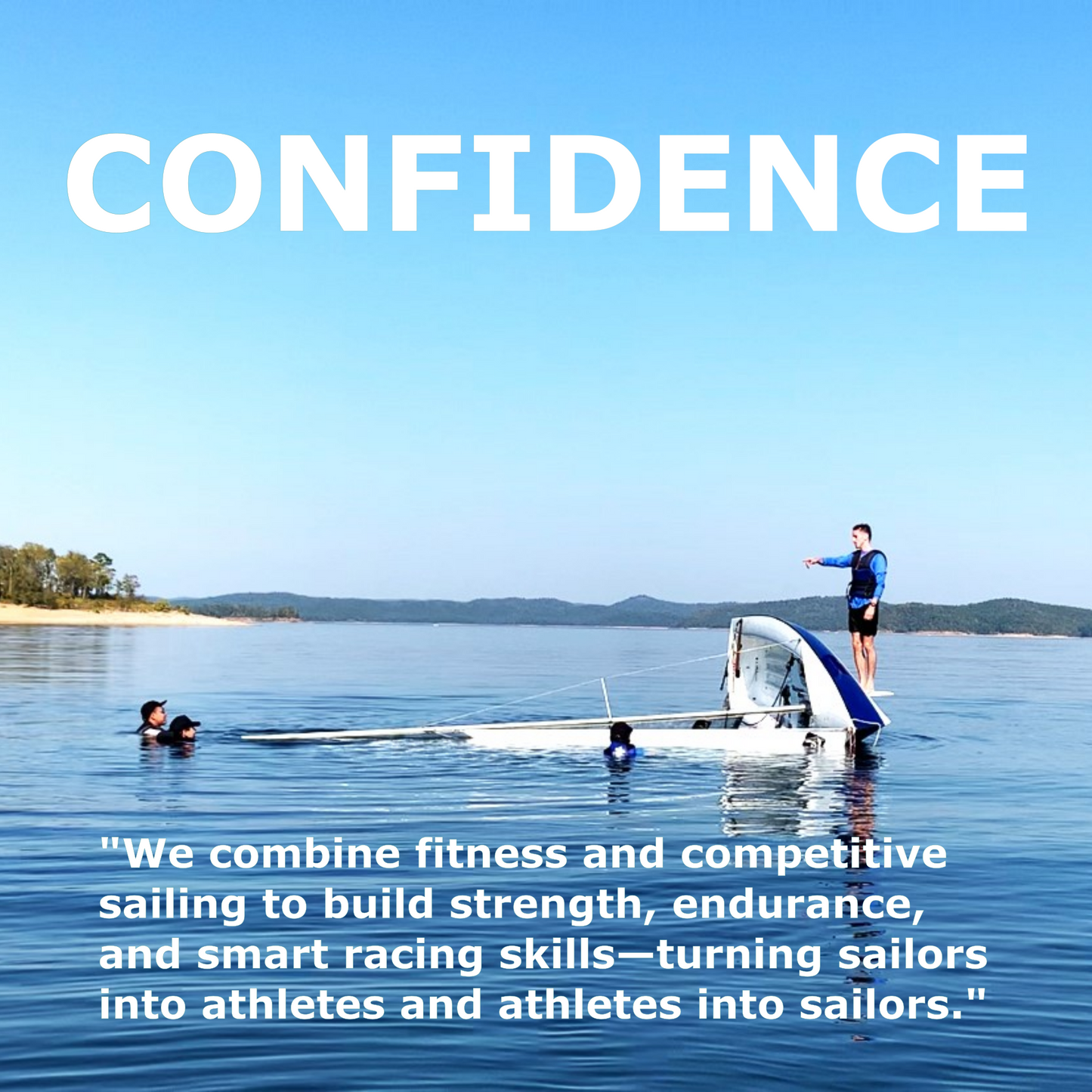 Sailing lessons near you showing students learning to sail and building confidence during a hands-on sailing class