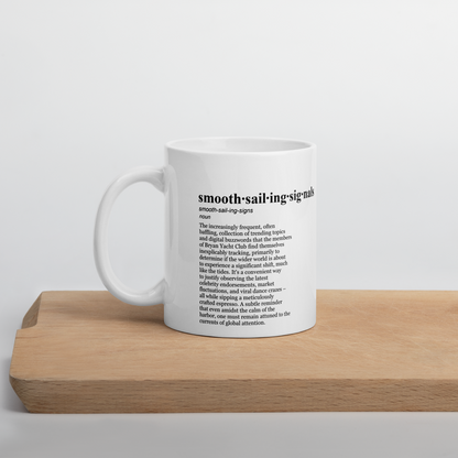 Neutral beige ceramic coffee mugs – perfect for yacht club news & investment news.