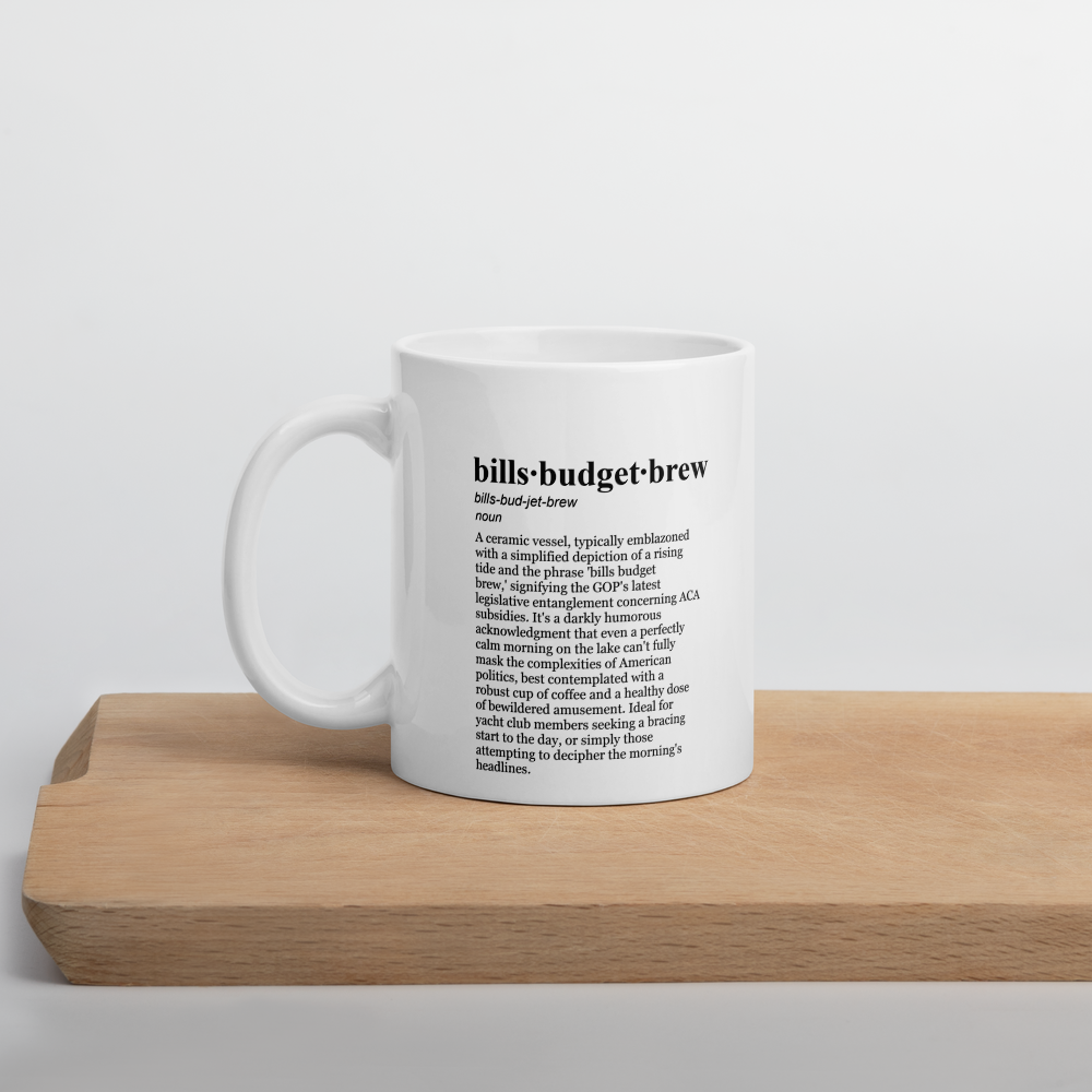 Political coffee mug - a ceramic coffee mugs for a GOP budget discussion.