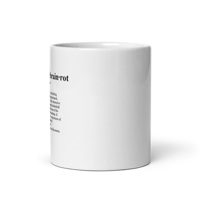 Cringe economy college hoops ceramic mugs - beige flag drip.