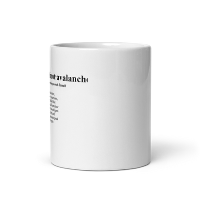 Momentum MMT ratio coffee mugs - track the crypto brainrot avalanche.