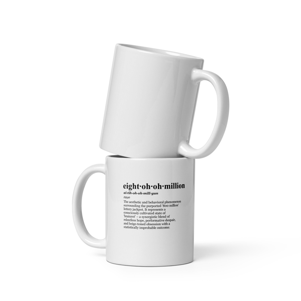 Systemic disappointment coffee mugs - beige grindset, 800 million brainrot.