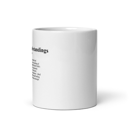 Glossy white ceramic coffee mugs - AFC South standings mug for a morning brew football