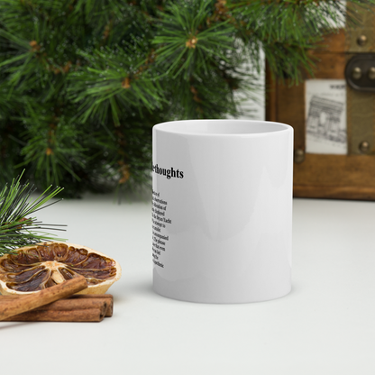 Ceramic coffee mugs - a yacht club coffee reflection.
