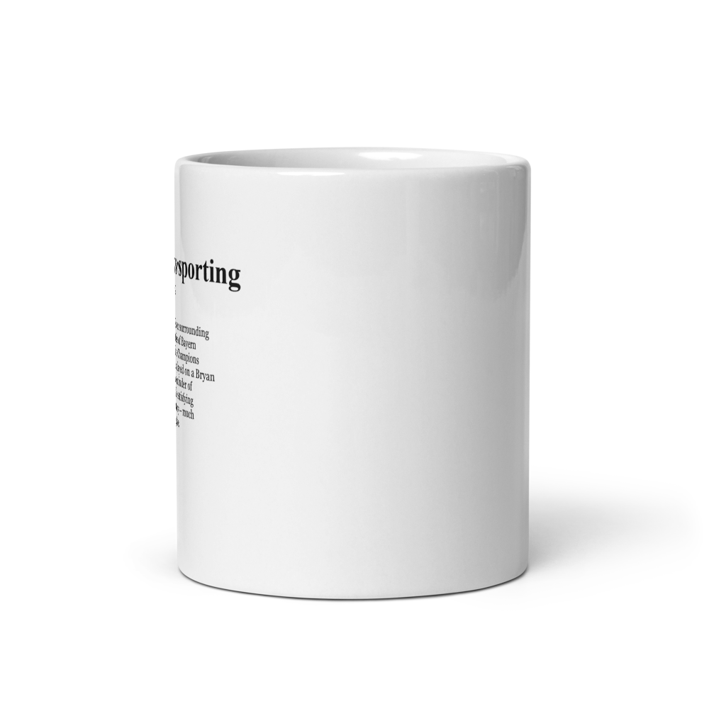 White ceramic Champions League Mug - Yacht Club Brew
