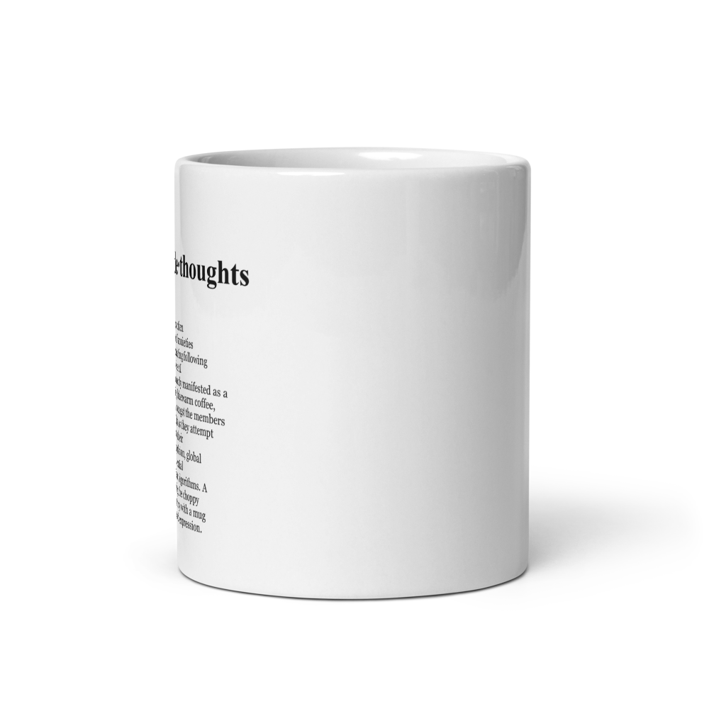Classic black ceramic coffee mugs – Yacht Club Mug for morning contemplation.