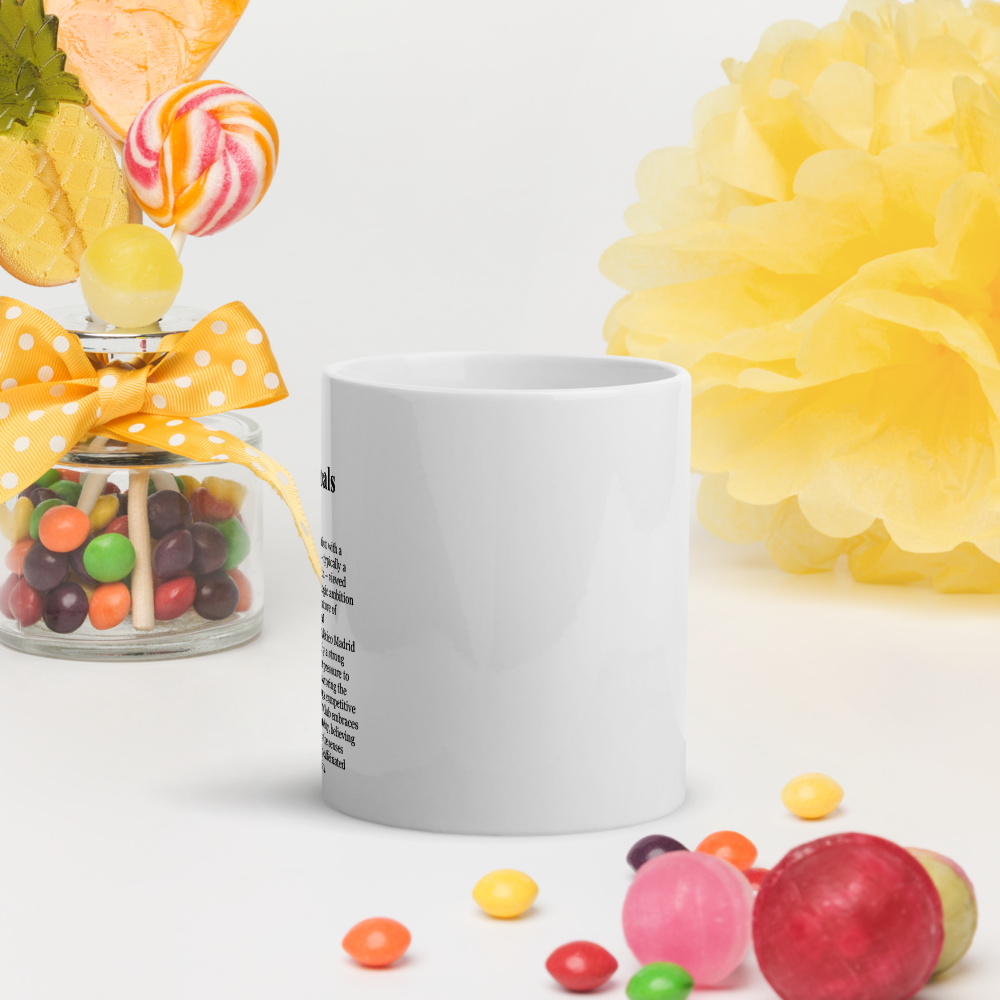 Silver ceramic coffee mug, perfect for a Yacht club coffee.