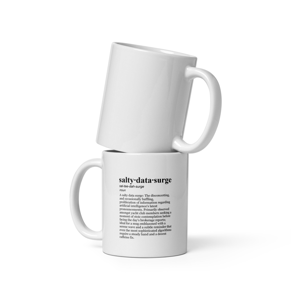 Yacht Club Mug – a white ceramic coffee mug for calm mornings.