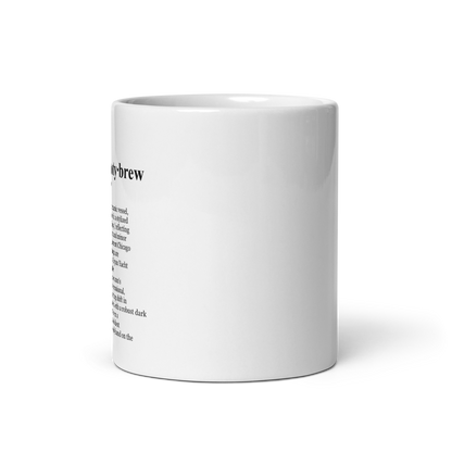 Enjoy a Yacht Club Coffee in this stylish grey ceramic coffee mug.