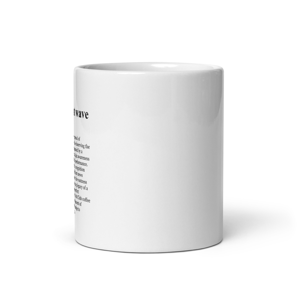 Glossy white ceramic coffee mugs - Anthony Geary mug for coffee and drama.