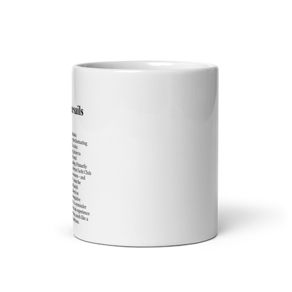Morning brew coffee mug, ideal for yacht club news.