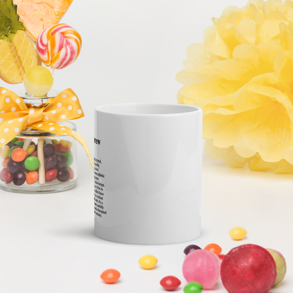 Glossy white ceramic coffee mugs, Heavyweight Rumble Mug