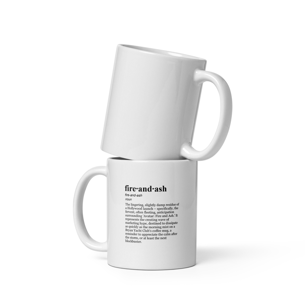 Glossy white ceramic coffee mugs – perfect for movie mornings.