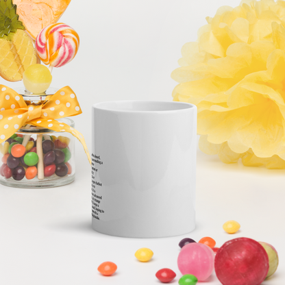Glossy white ceramic coffee mugs – a morning coffee mug for tech lovers.