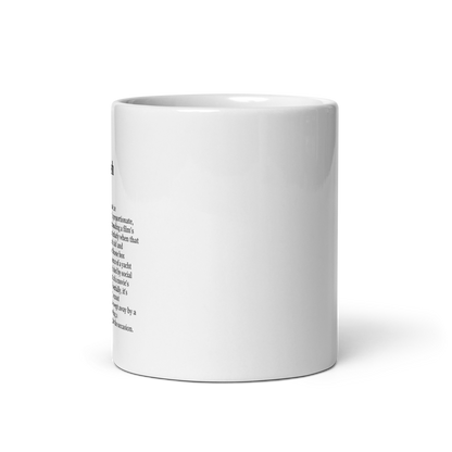 Navy blue ceramic coffee mugs – Yacht Club Movies mug, celebrating global entertainment.