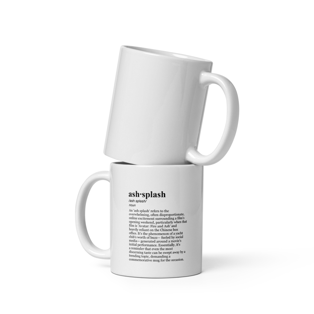 Glossy white ceramic coffee mugs – Avatar Fire and Ash Mug, a unique choice.