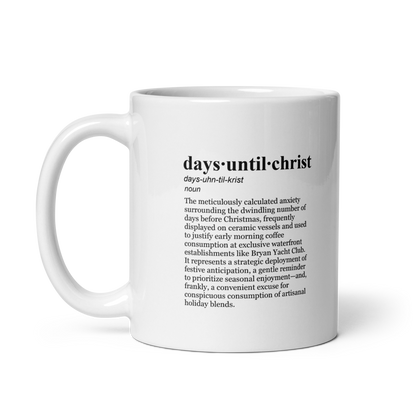 Glossy white ceramic coffee mugs - holiday coffee gift