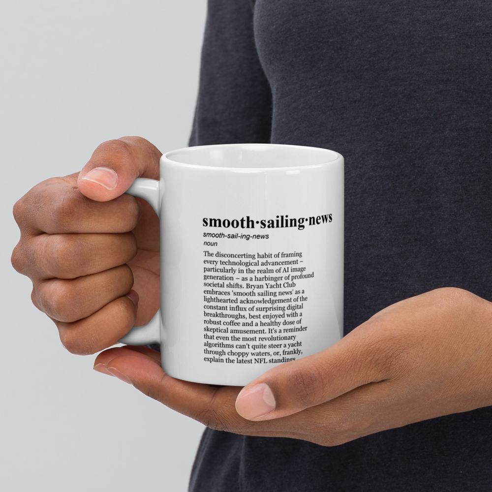 Cream ceramic coffee mugs, an AI breakthrough mug for your morning brew.