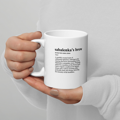 Glossy white ceramic sports mug, ideal for Bryan Yacht Club coffee.