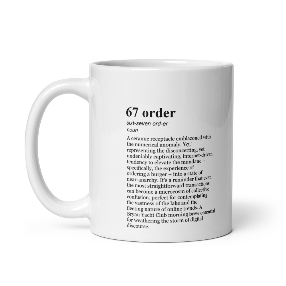 Glossy white ceramic coffee mug - In-N-Out Mug