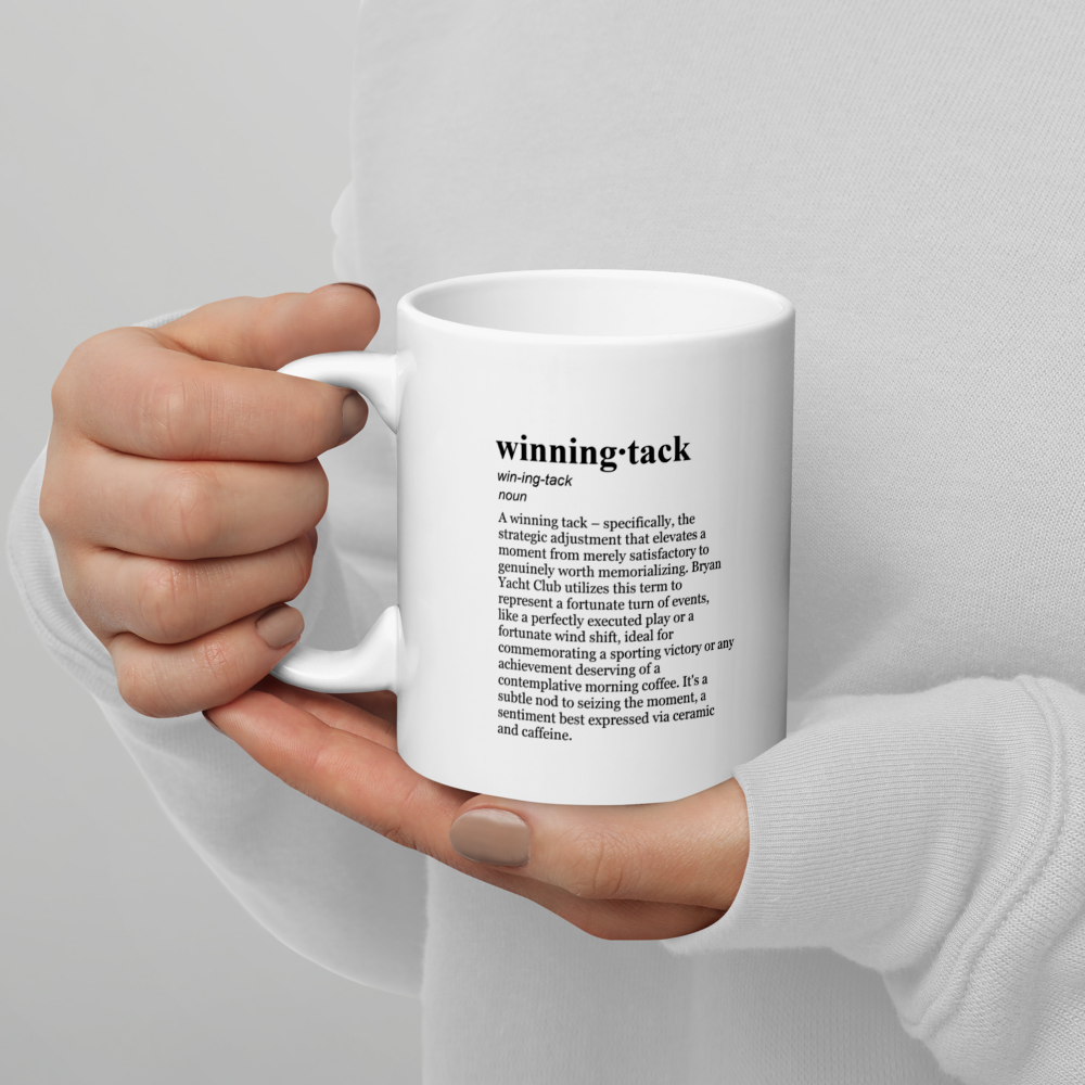 Glossy white ceramic coffee mugs, an NFL Week 15 Purdy Mug.