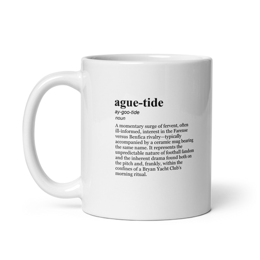 Glossy white ceramic coffee mugs - Farense Benfica Game Mug for Portuguese Football fans!