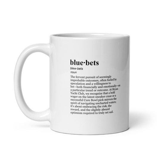 Glossy white ceramic coffee mug, Air Jordan 11 Gamma Blue Mug