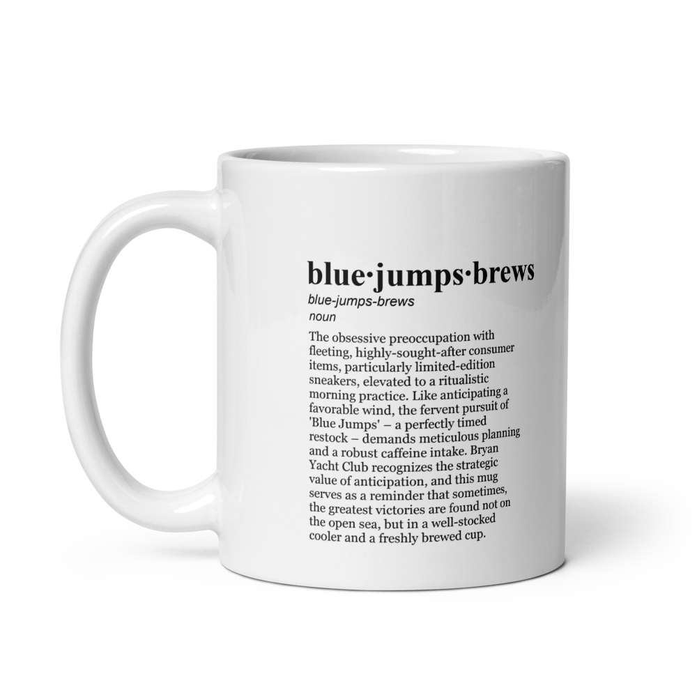 Air Jordan 11 Gamma Blue Mug: Yacht Club Coffee Mug - Blue Kicks Coffee Mug