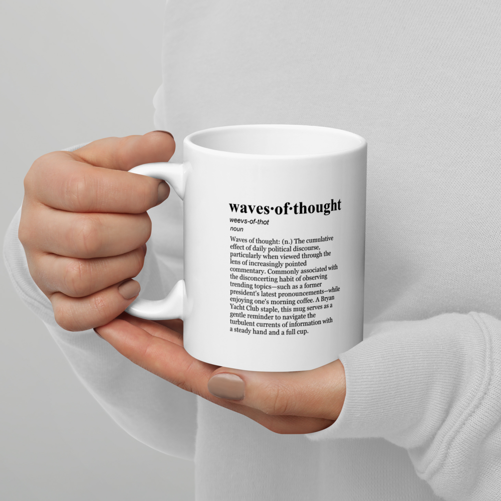 Glossy white ceramic coffee mugs – a perfect mug for enjoying your coffee and the day's headlines.