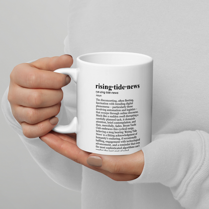 Coffee for Innovators mug – a ceramic coffee mug in a silver color.