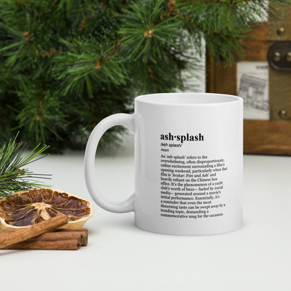 Dark grey ceramic coffee mugs – Box Office Mug, a stylish Hollywood opening gift.