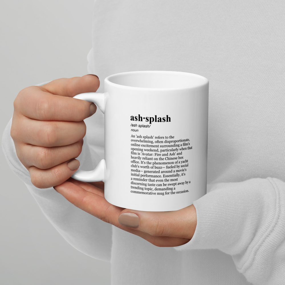 Red ceramic coffee mugs – Box Office Mug, a stylish Hollywood opening gift.