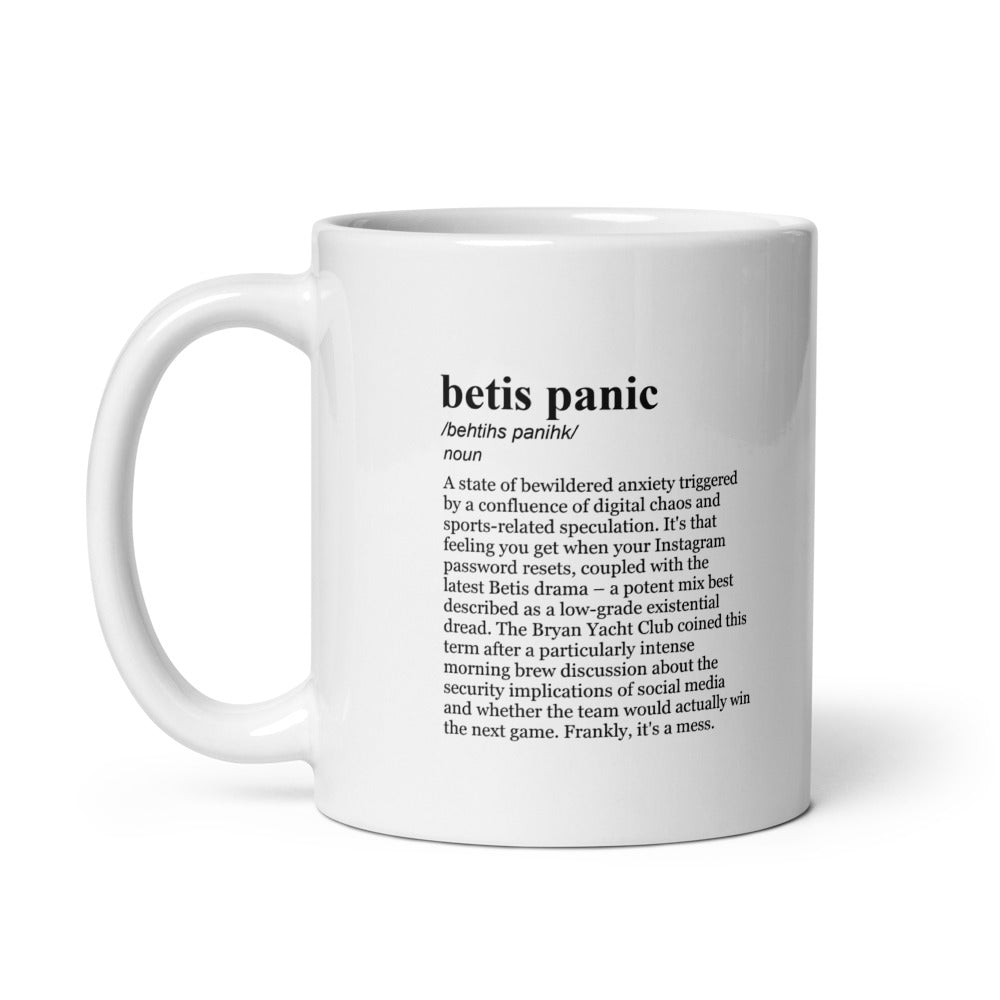 Glossy white ceramic coffee mugs - Instagram password reset anxiety.