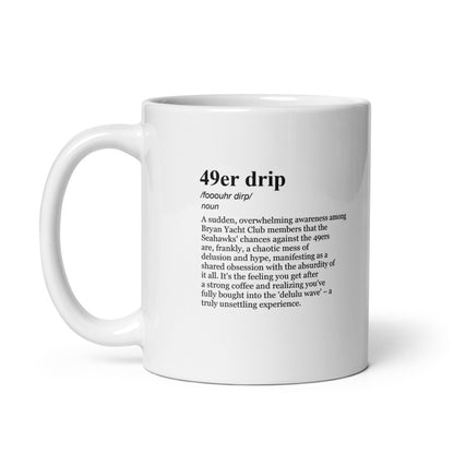Glossy white ceramic coffee mug, Seahawks fan gift, NFL playoff schedule