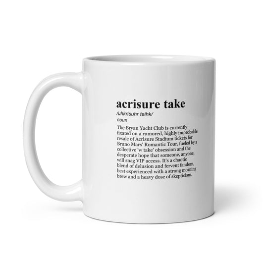 Glossy black ceramic coffee mug, Acrisure Stadium events