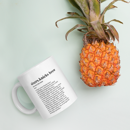 Glossy white ceramic coffee mugs - Philadelphia 76ers Morning Mug