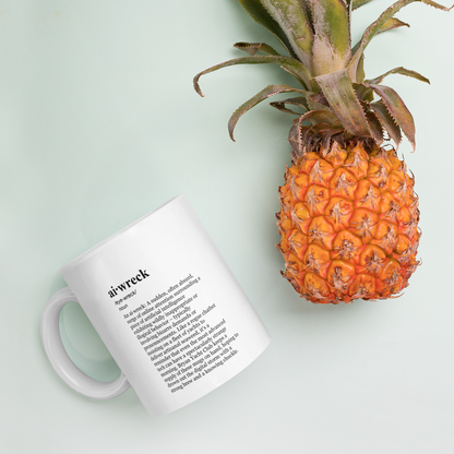Glossy white ceramic coffee mug – a morning coffee mug.