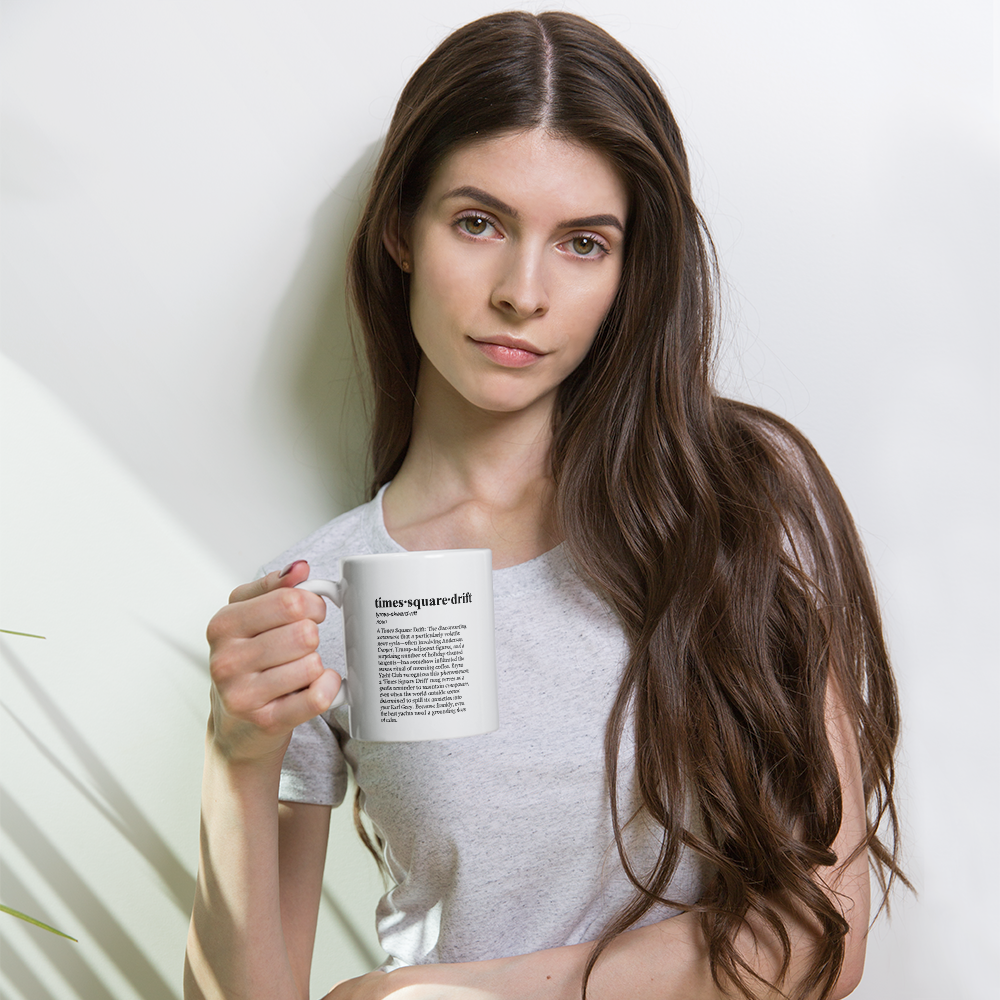 Morning brew mug - a grey ceramic coffee mug for news junkies.